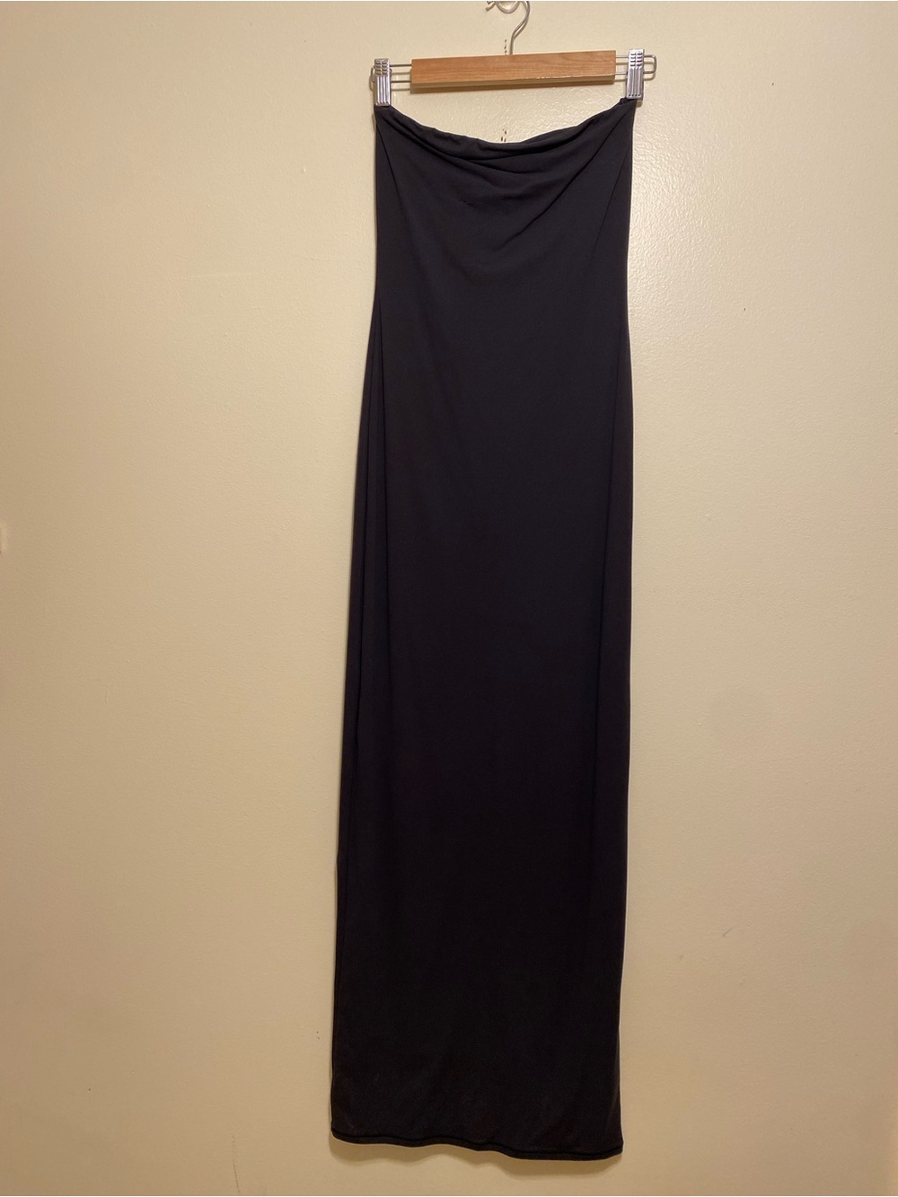 SKIMS Black Strapless Maxi Dress. Size S